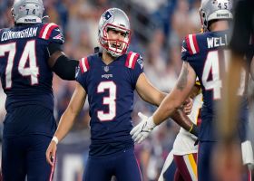 Quinn Nordin drills first preseason FG attempt