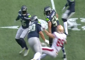 Bobby Wagner sneaks in front of Garoppolo's pass for INT