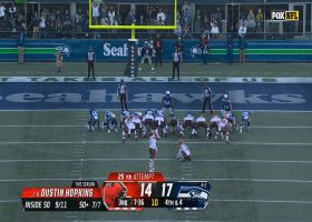 Dustin Hopkins sinks 25-yard FG to tie game at 17-17 in third quarter