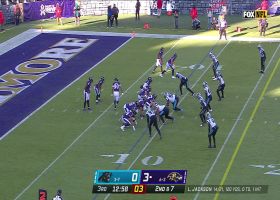 Frankie Luvu not fooled by Jackson's juke move on sack