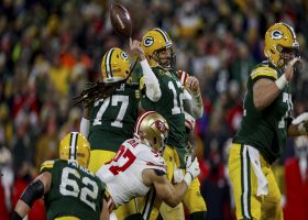 Bosa's strip-sack on Rodgers nearly results in key takeaway