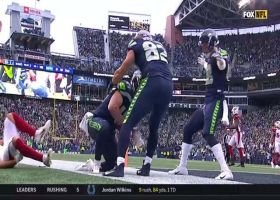 Nick Bellore hauls in Russell Wilson's loft for his first TD of '19