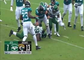 Easy money! Cashman scoops up fumble after Jets' strip-sack