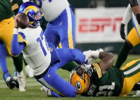 Preston Smith's grip strength is 100 on sack of Mayfield