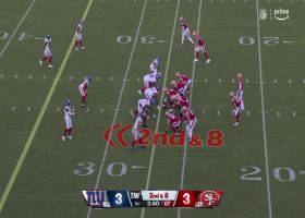 Purdy perfectly places 15-yard pass to Kittle over DB's outstretched arms