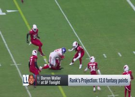 Adam Rank projects Darren Waller's fantasy points ahead of 'TNF' game vs. 49ers | 'NFL Fantasy Live'