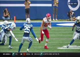 Travis Kelce bounces off two Colts on 20-yard catch and run