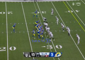 Bilal Nichols backs lineman into Mayfield to net 9-yard sack