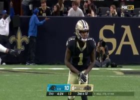 Derrick Brown's free-running sack takes Taysom Hill by surprise