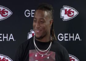 Justin Reid reacts to nailing PAT attempt vs. Bears