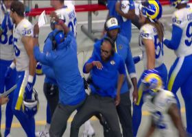 Raheem Morris is FIRED UP after rookie CB Derion Kendrick's fourth-down PBU