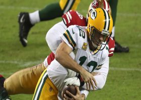 Jordan Willis chases down Aaron Rodgers for sack to end the half