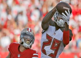 Ryan Smith reaches high for end-zone INT to deny 49ers points