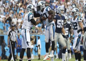 Alex Armah fights his way into the end zone for 1-yard TD