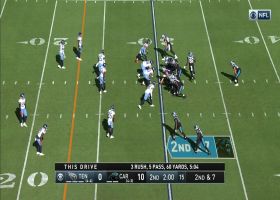 Kyle Allen SOMEHOW hangs on to ball after Sharif Finch's speedy sack
