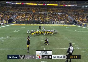 Chris Boswell's 43-yard field goal attempt is pulled wide left
