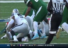 Clelin Ferrell FLIES off edge to strip-sack Darnold for turnover
