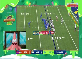 Patrick Star talks favorite NFL player, makes play-by-play debut | 'NFL Nickmas Game'