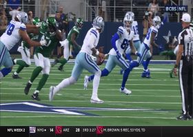 Dak Prescott dots CeeDee Lamb along sideline for 15-yard pickup