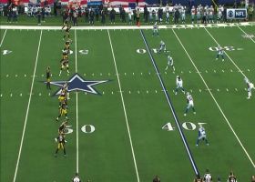 Rico Dowdle's tightroping sideline return goes for 64 yards