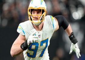 Joey Bosa empties Carr's hand for strip-sack and near-turnover in crunch time