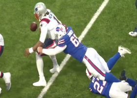 Justin Zimmer punches ball from Cam Newton for game-clinching Bills turnover