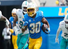 Ekeler unleashes primal scream after 55-yard burst of a run