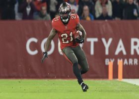 Brady's pocket poise buys time for 11-yard dump-off to Ke'Shawn Vaughn