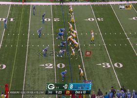 Kerby Joseph secures his second INT vs. Rodgers on QB's deep ball over middle