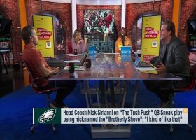 HC Nick Sirianni reacts to QB Sneak play being nicknamed the 'Brotherly Shove'