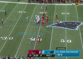 Zaven Collins splits blockers on fourth down stop of Christian McCaffrey