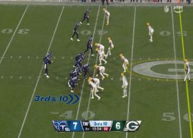 Austin Hooper high points Tannehill's accurate ball for 10-yard pickup