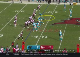 Russell Gage takes Brady's 21-yard completion into Panthers territory
