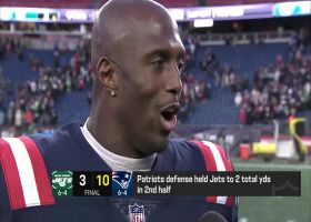 Devin McCourty is hyped in on-field interview with Giardi after beating Jets in Week 11