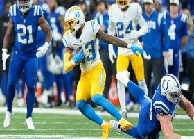 Michael Davis roams the globe after picking off Foles for 30-yard INT return