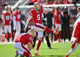 Robbie Gould's 50-yard FG goes right down the middle