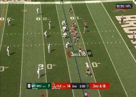 D.J. Reed somersaults after strong tackle on third down