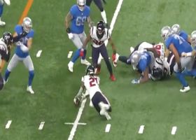 Bradley Roby recovers fumble after Tyrell Adams RIPS ball from RB