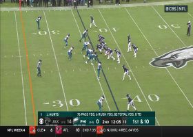 Dallas Goedert takes screen pass into red zone on 26-yard gain