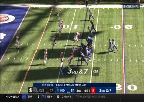 Michael Pittman Jr. absorbs big hit on 8-yard catch in red zone