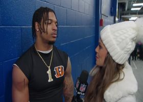 Ja'Marr Chase reacts to Bengals' Divisional Round win with Bridget Condon