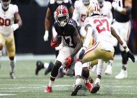 Olamide Zaccheaus gets open over middle for 37-yard gain 