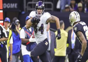 Josh Oliver comfortably takes third-down reception beyond marker to move chains for Ravens
