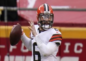 Mayfield shows pinpoint precision on 23-yard dart to Higgins