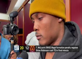 Terry McLaurin explains what referee told him before his illegal-formation flag vs. Giants