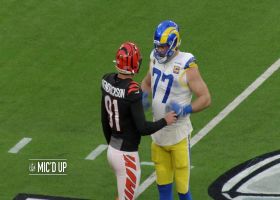 Andrew Whitworth gets into it with Trey Hendrickson during Super Bowl LVI