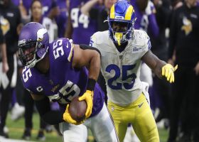 Anthony Barr jumps Stafford's under-thrown pass for INT