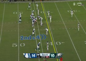 Richardson fits tight-window laser into Granson's hands for 17-yard gain
