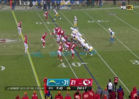 Tyron Johnson trucks Armani Watts on 27-yard catch and run