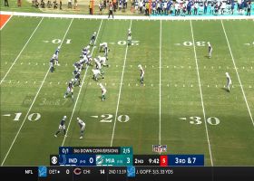 Wentz can't escape and gets taken down for third-down sack
